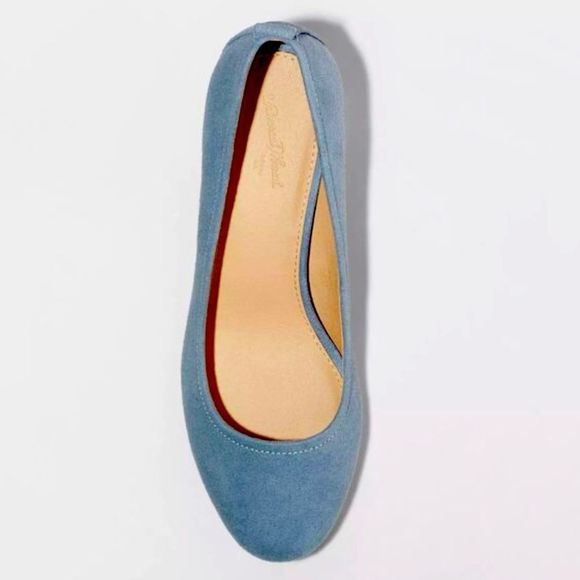 Blue Microsuede Pumps - Picture 3 of 3